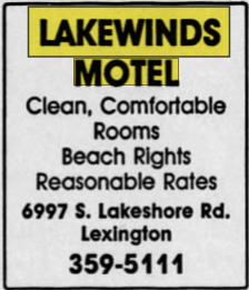 Lakewinds Motel (Lake Winds Motel, Reiferts Colonial Tourist Court)) - 1994 Ad